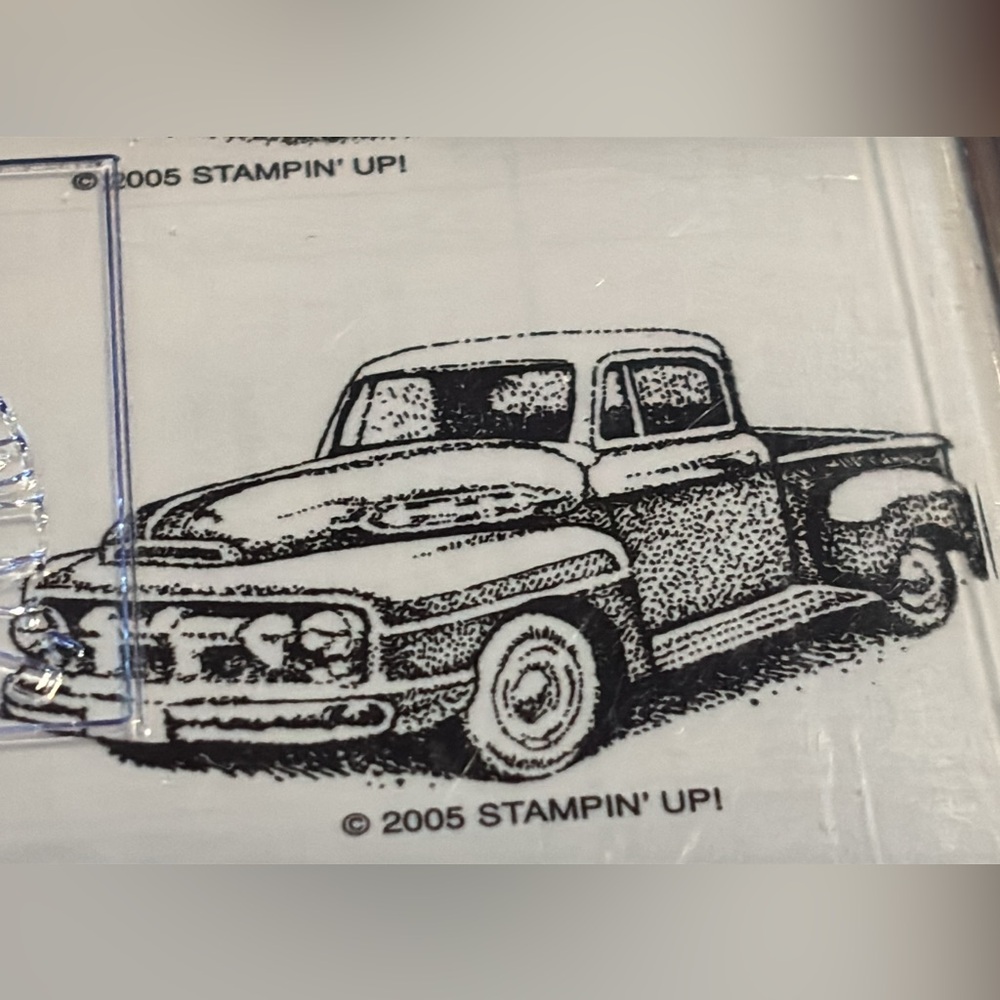 New never used Stampin' Up! Vintage Truck Stamp Set Classic pickup trucks - Picture 5 of 8